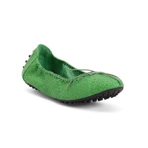PONS QUINTANA Kiwi Made In Spain Leather Hand Braided Ballerina Flats